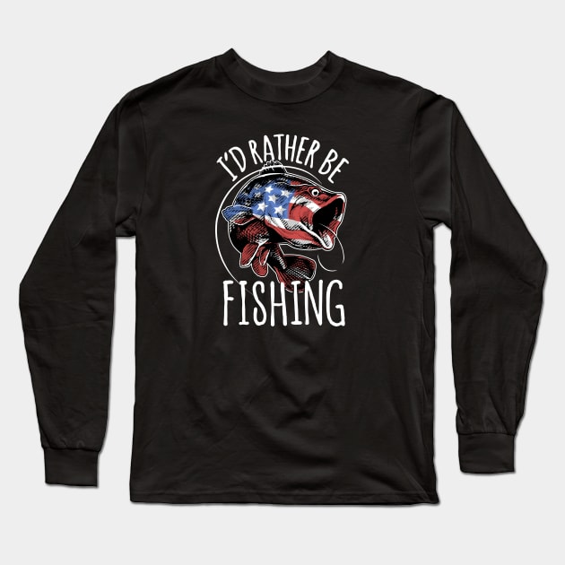 I'D RATHER BE FISHING Long Sleeve T-Shirt by EndeConcept